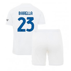 Inter Milan Nicolo Barella #23 Udebanesæt Børn 2023-24 Kort ærmer (+ korte bukser)